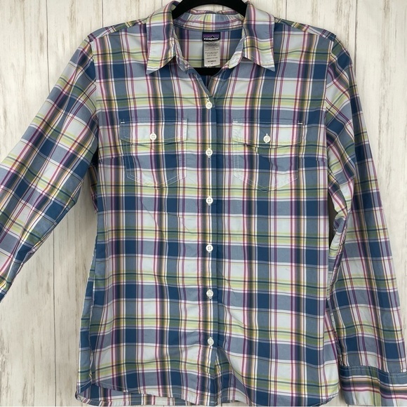 Patagonia plaid button down women’s blouse size 4 - Picture 3 of 5
